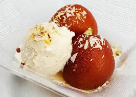 Gulab Jamun Server with Ice Cream